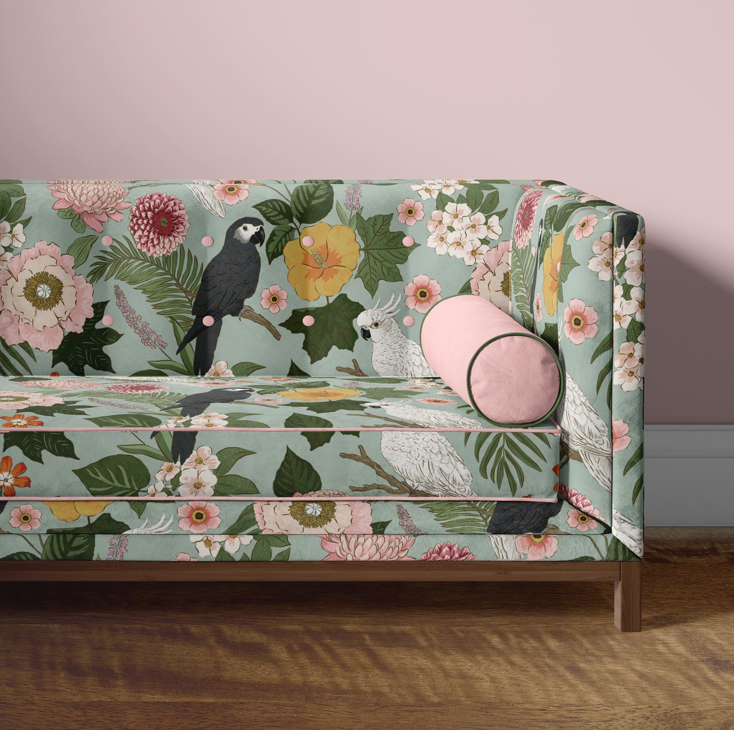 Arcadia in Duck Egg Blue Colourway - Large Scale